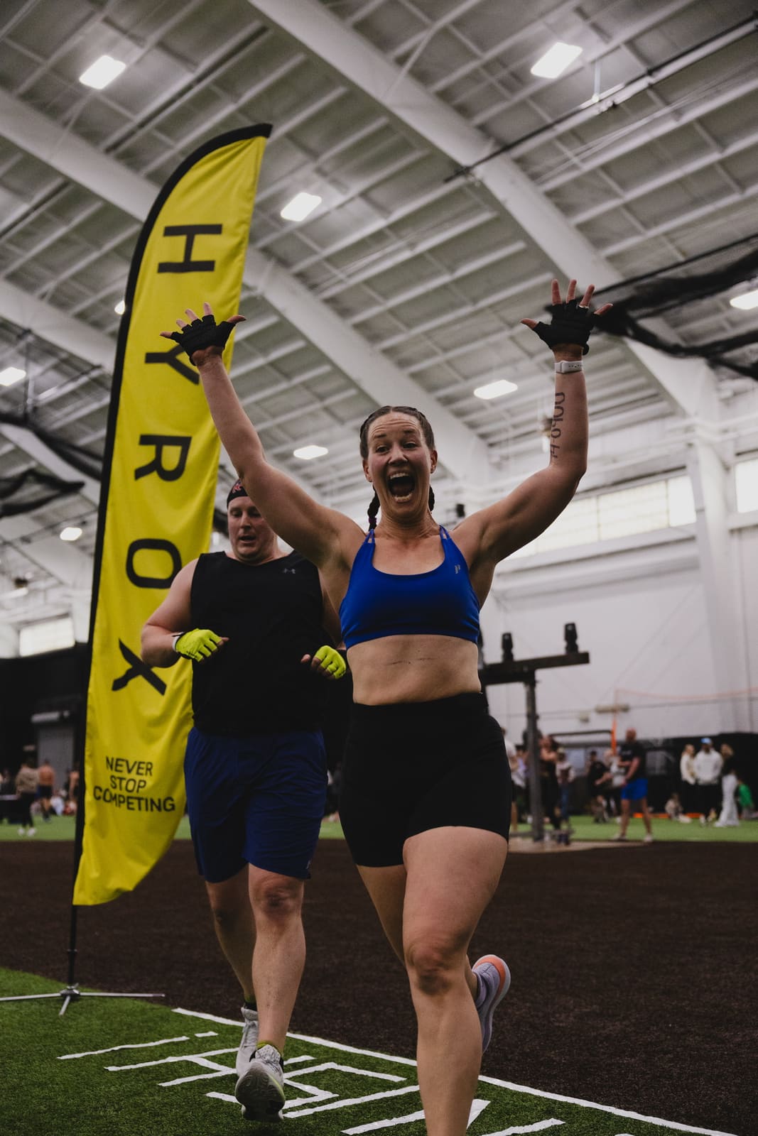 A SOULRNR member celebrating on race day