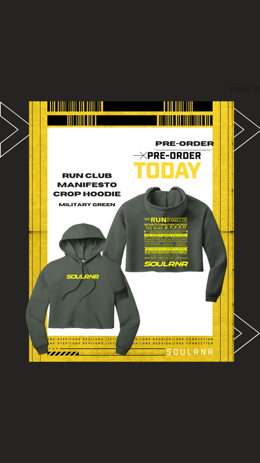 SOULRNR Run Manifesto Cropped Hoodie
